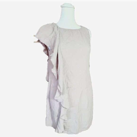 Vintage Leith Light Lavender Sleeveless Ruffle Mini Tunic Dress Women’s Size M - Picture 1 of 7